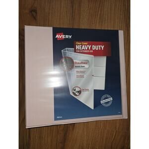 Avery Clear Cover 3 Ring Binder Heavy Duty For Extended Use Pink